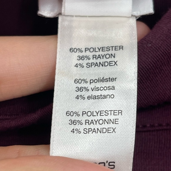 Weekends by Chicos purple polyester rayon with pockets pullover zip size 2 large - Picture 4 of 5